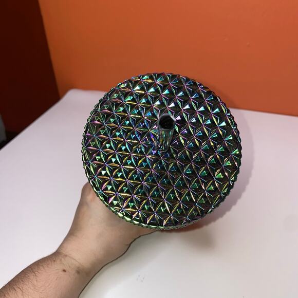 26 OZ Plastic Double Wall Insulated Iridescent Textured Tumbler with Straw - Picture 5 of 7